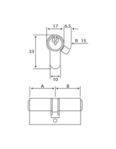 CILINDRO SERRETA NIQUEL INTHER - 30X30MM
