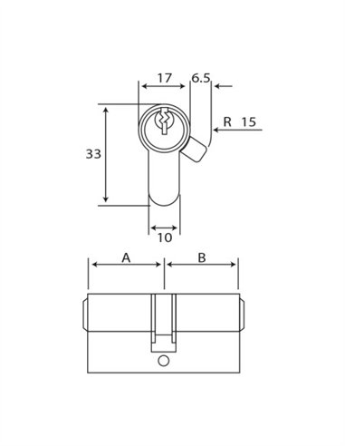 CILINDRO SERRETA NIQUEL INTHER - 40X40MM