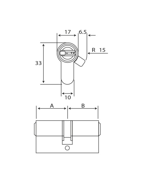 CILINDRO SEGURIDAD LATON INTHER - 30X40MM