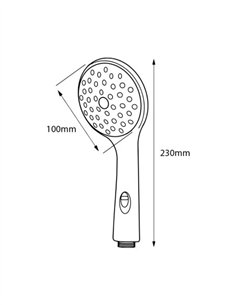 MANGO DUCHA CON CIERRE MODELO GUADIX 1 FUNCION