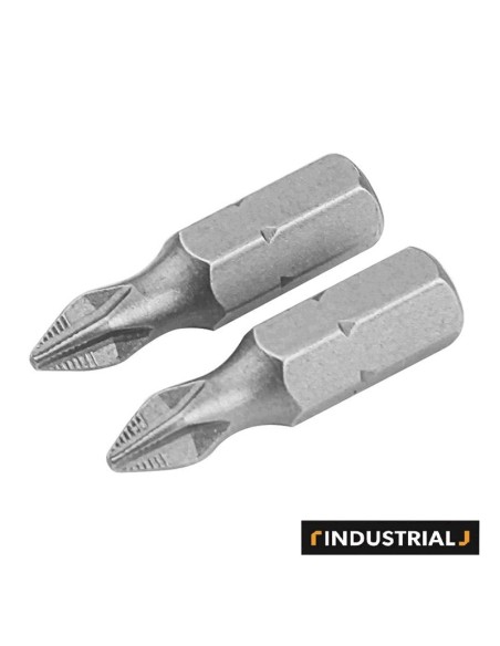 JUEGO 2 PIEZAS PUNTAS DESTORNILLADORAS PHILLIPS TOLSEN - PH1X25MM