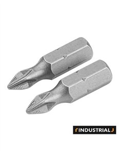 JUEGO 2 PIEZAS PUNTAS DESTORNILLADORAS PHILLIPS TOLSEN - PH2X25MM