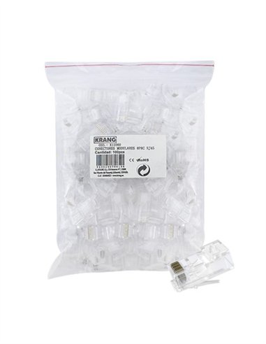CONECTOR MODULAR RJ45 CAT-6 BOLSA 100UDS