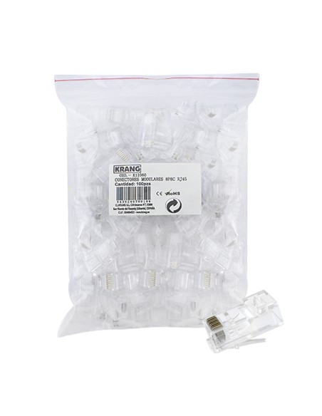 CONECTOR MODULAR RJ45 CAT-6 BOLSA 100UDS