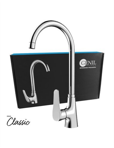 MONOMANDO FREGADERO CAÑO CISNE VERTICAL CLASSIC