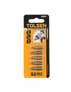 JGO. 5PCS PUNTAS  PLANAS 25MM TOLSEN 2