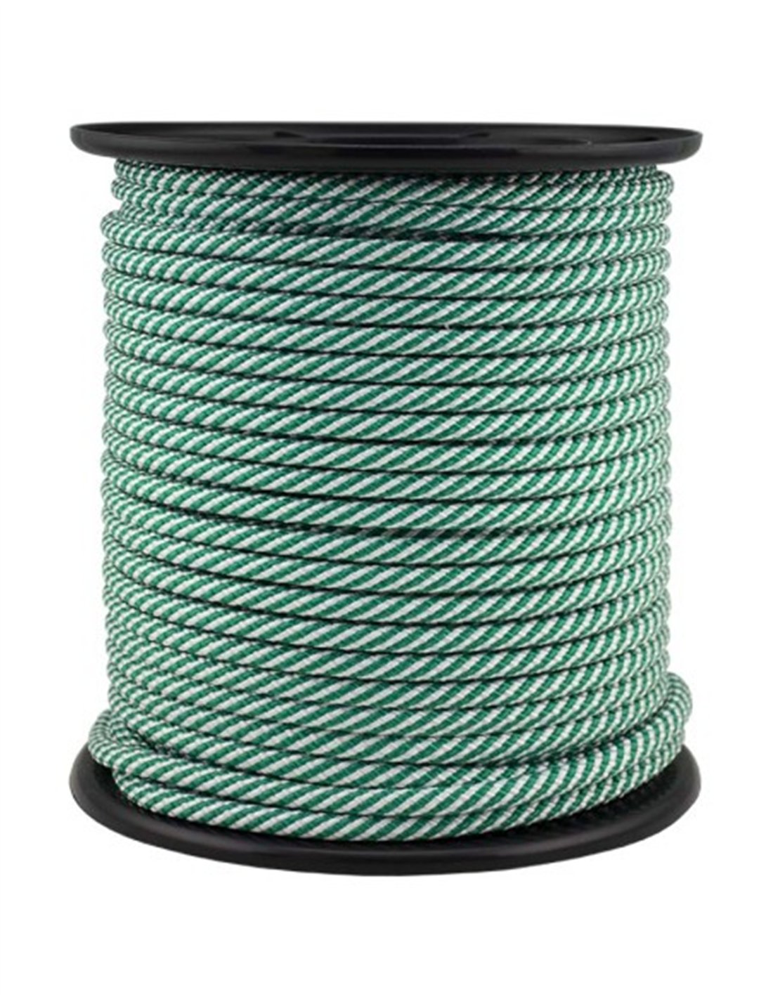 Dade Rope Green and white helical rope - 12mm x 100m