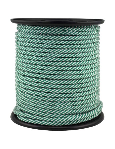 CUERDA HELICOIDAL VERDE Y BLANCA - 5MM X 200M