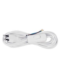 CABLE PLANO +INT.+CLAVIJA BLANCO 2M - BLANCO