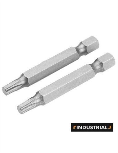 JUEGO 2 PIEZAS PUNTAS DESTORNILLADORAS TORX TOLSEN - T25X50MM