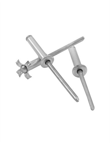 REMACHE ALUMINIO FLOR - (d)4MM x (l)16MM (Caja 500 uds)