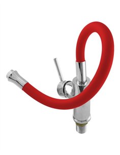 MONOMANDO FREGADERO FLEXI-TUBO GENIL - ROJO 2