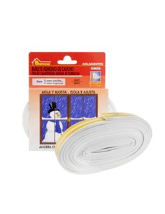 BURLETE ADHESIVO DE GOMA 6 METROS - BLANCO - PERFIL P