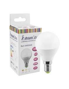 BOMBILLA ESFERICA MATE E14 - 450 LUM - 5W - 6000K