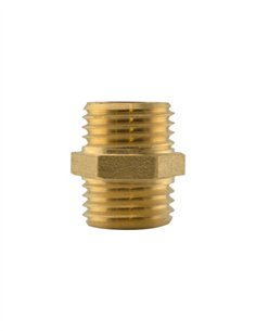 MACHON LATÓN DOBLE - 3/8" 2