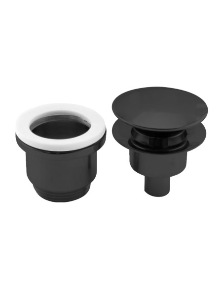 VALVULA CLIC-CLAC TAPON GRANDE 1"1/4 UNIVERSAL NEGRO
