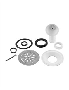 VÁLVULA SIFÓNICA PLATO DUCHA S/HORIZONTAL + REDUCTORA + REJILLA INOX 2