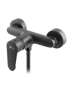 MONOMANDO DUCHA FRONTIL PREMIUM NEGRO MATE 2
