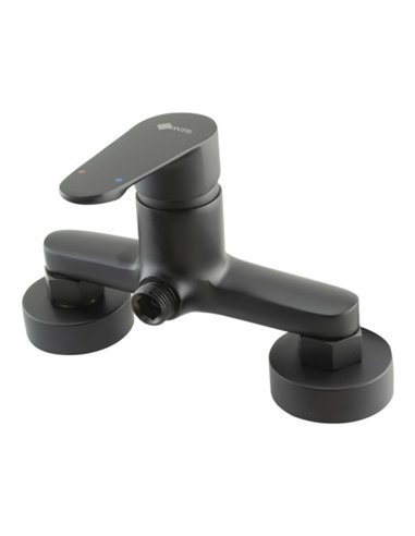 MONOMANDO DUCHA FRONTIL PREMIUM NEGRO MATE