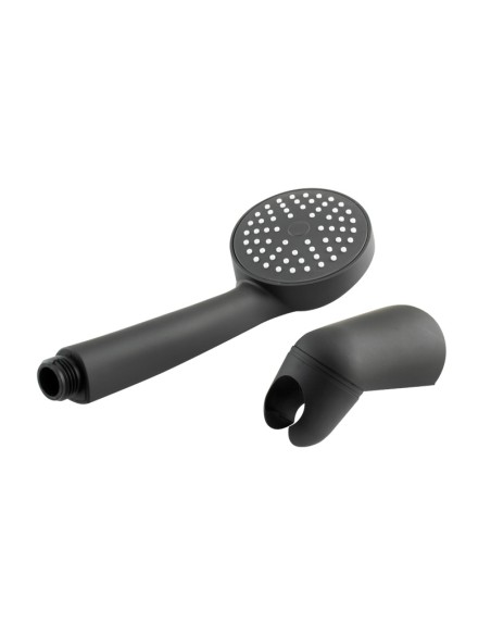MONOMANDO DUCHA FRONTIL PREMIUM NEGRO MATE
