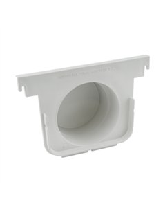 TAPA SALIDA CANALETA - 130MM GRIS 2