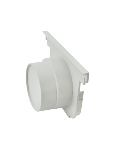 TAPA SALIDA CANALETA - 130MM GRIS