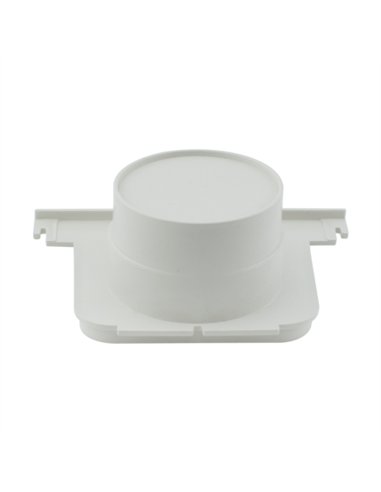 TAPA SALIDA CANALETA - 130MM GRIS