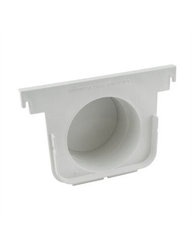 TAPA SALIDA CANALETA - 200MM GRIS