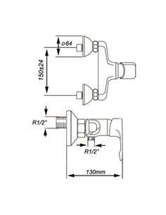 MONOMANDO DUCHA FRONTIL PREMIUM 2