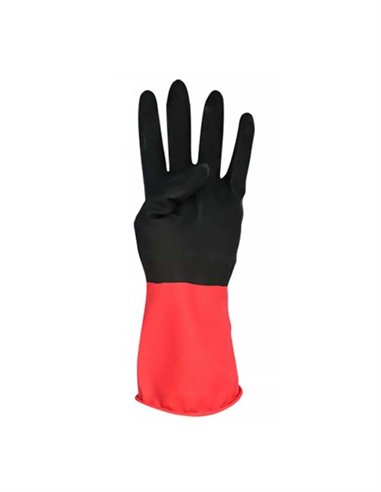 PAREJA DE GUANTES BICOLOR LATEX REFORZADO - XL