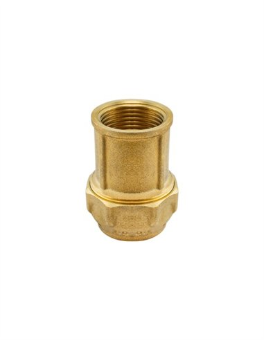 ENLACE ROSCA LATÓN HEMBRA - 32MM - 1"