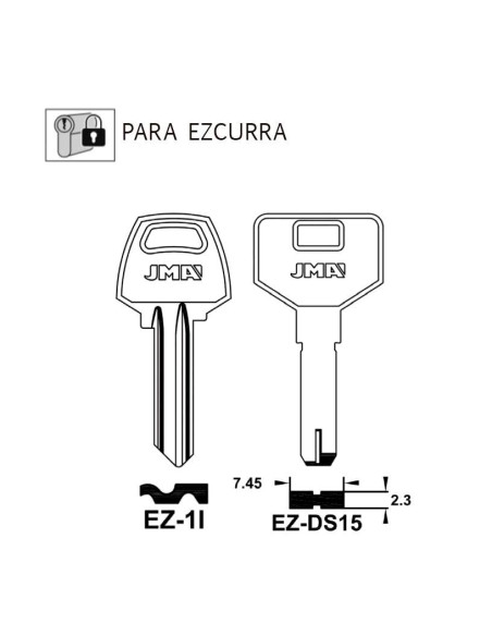 LLAVE EN BRUTO PARA EZCURRA - EZ-1I (JMA) / EZ2R (SILCA)