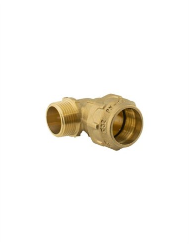 CODO LATÓN 90º MACHO - 20MM - 1/2"