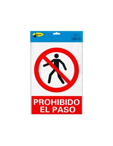 SEÑAL 20X30 "PROHIBIDO EL PASO"