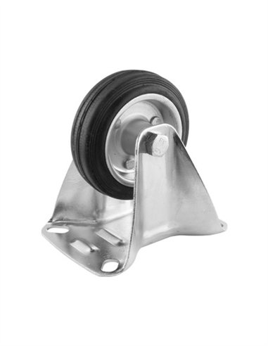 RUEDA GOMA FIJA - 100MM / 90KG