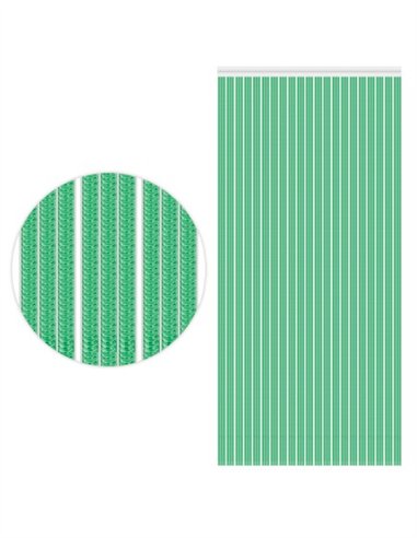 CORTINA VERDE - BLANCA - 0.90X2.10M