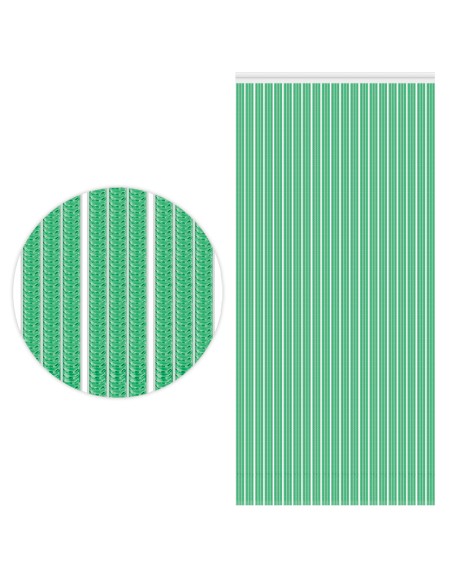 CORTINA VERDE - BLANCA - 0.90X2.10M
