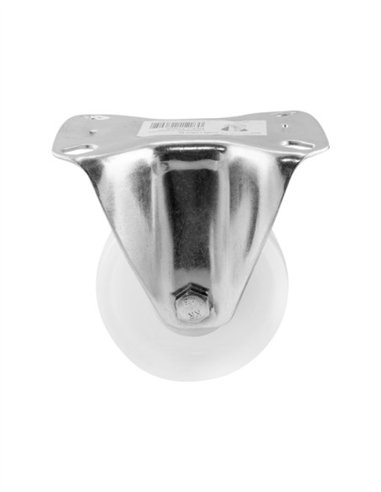 RUEDA FIJA POLIPROPILENO BLANCA - 80 MM / 110 KG