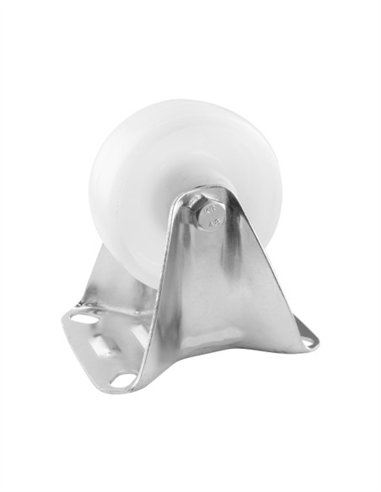 RUEDA FIJA POLIPROPILENO BLANCA - 80 MM / 110 KG