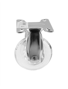 RUEDA FIJA TRANSPARENTE - 75MM / 40KG