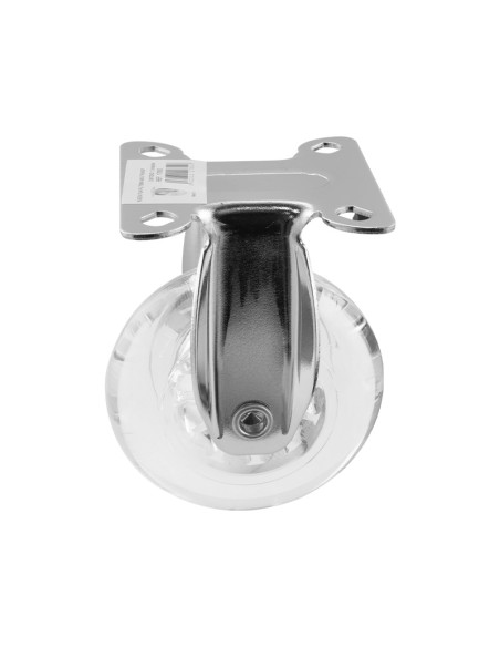 RUEDA FIJA TRANSPARENTE - 75MM / 40KG