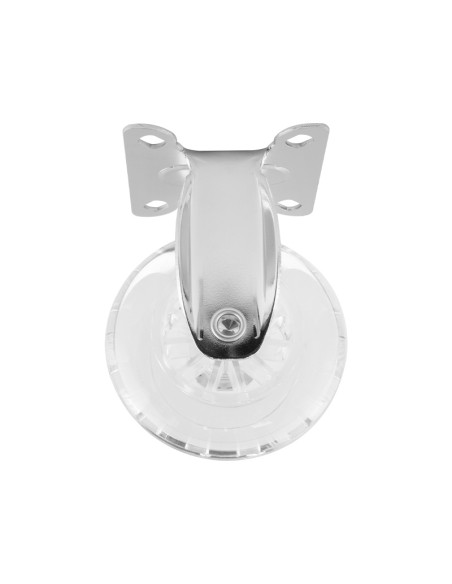 RUEDA FIJA TRANSPARENTE - 75MM / 40KG