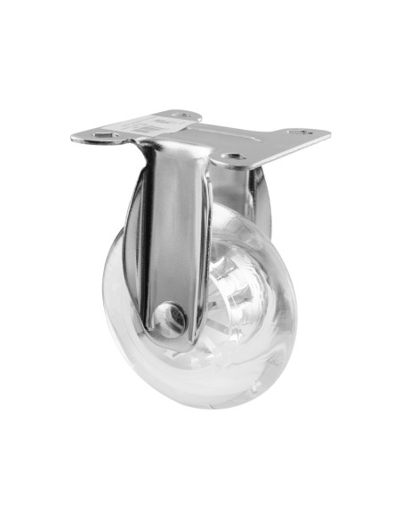 RUEDA FIJA TRANSPARENTE - 75MM / 40KG