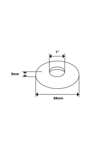 GOMA / ARANDELA SEMI CONICA BOLSA 10 UDS - 1 1/2"