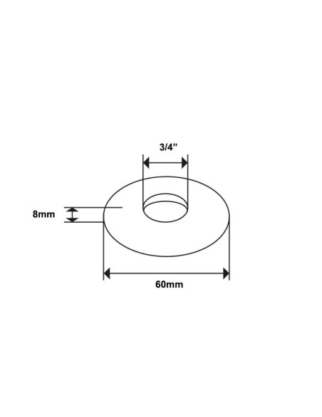 GOMA / ARANDELA SEMI CONICA BOLSA 10 UDS - 1 1/2"