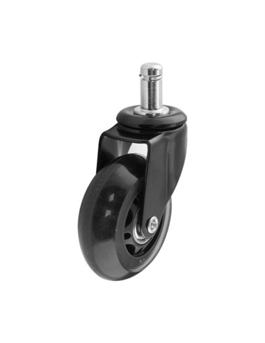 RUEDA GIRATORIA NEGRA E11X22 - 75MM / 50KG