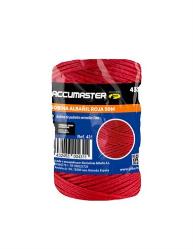BOBINA ALBAÑIL ROJA - 100M