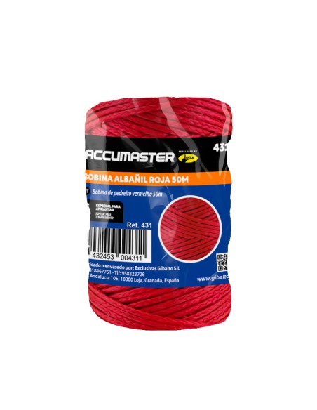BOBINA ALBAÑIL ROJA - 200M