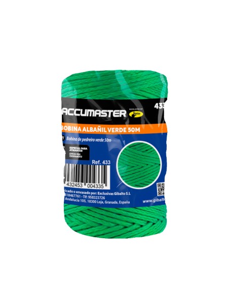 BOBINA ALBAÑIL VERDE - 100M