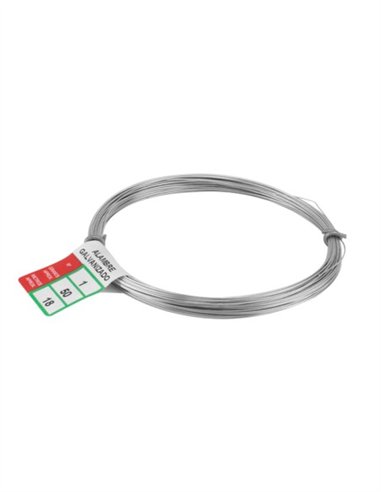 ROLLO DE ALAMBRE GALVANIZADO 50GR - N10 1.6MM 2.5M